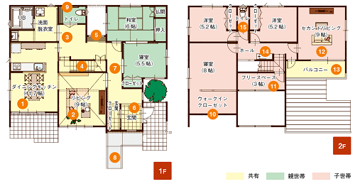 二世帯住宅の60坪 やっぱり間取りが決め手 生活がもっと楽しくなる イエマドリ