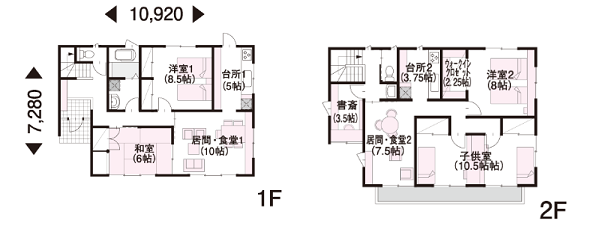 45 坪 間取り 南 玄関