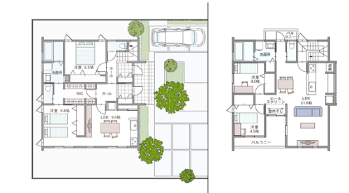 40 45坪 の究極の間取り 生活がガラっと変わる新しい空間作りを イエマドリ