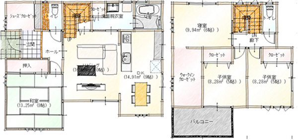 斬新 50坪土地の間取り図10選 とびきりの住み心地が実感できる イエマドリ