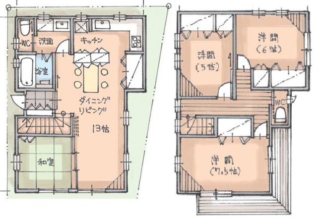 住みやすい 狭小住宅2階建ての間取り特集 やっぱり狭い 狭小住宅のメリットは イエマドリ